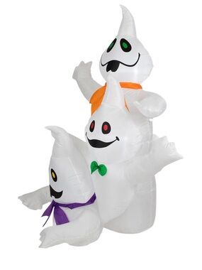 Northlight 3.5' Lighted Inflatable Halloween Ghost Trio Outdoor Yard Decoration
